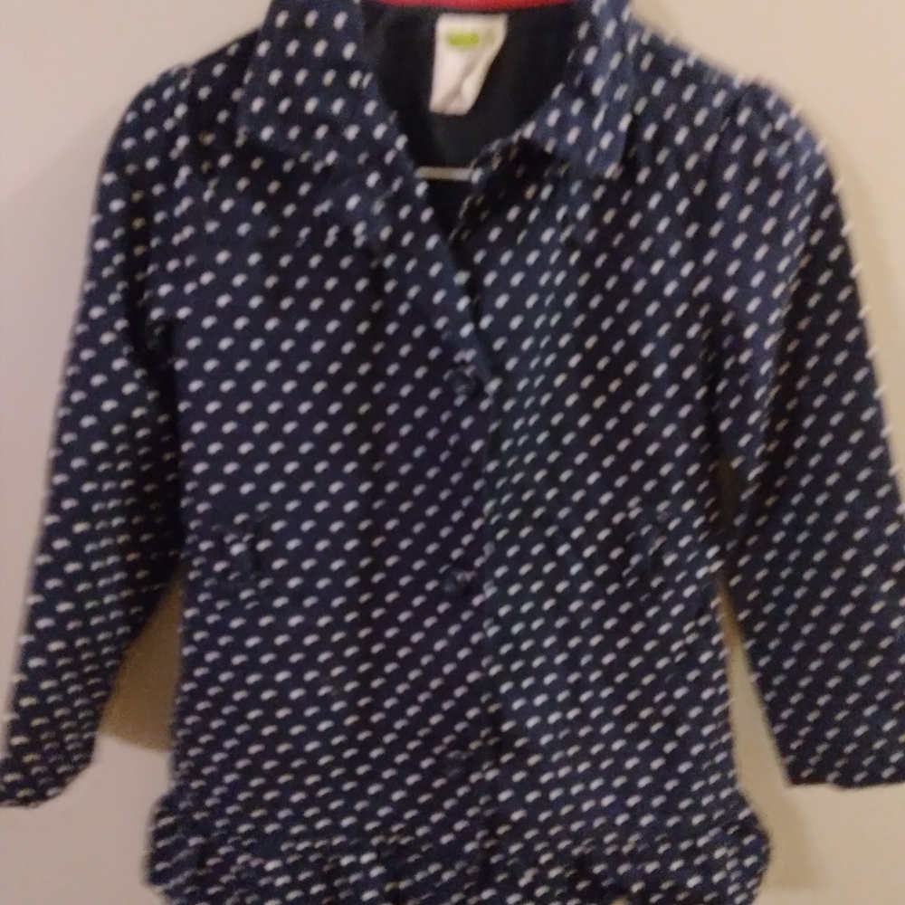🔴3/$10🔴 Crazy 8 girls sz 7-8 Navy polka-dot jacket